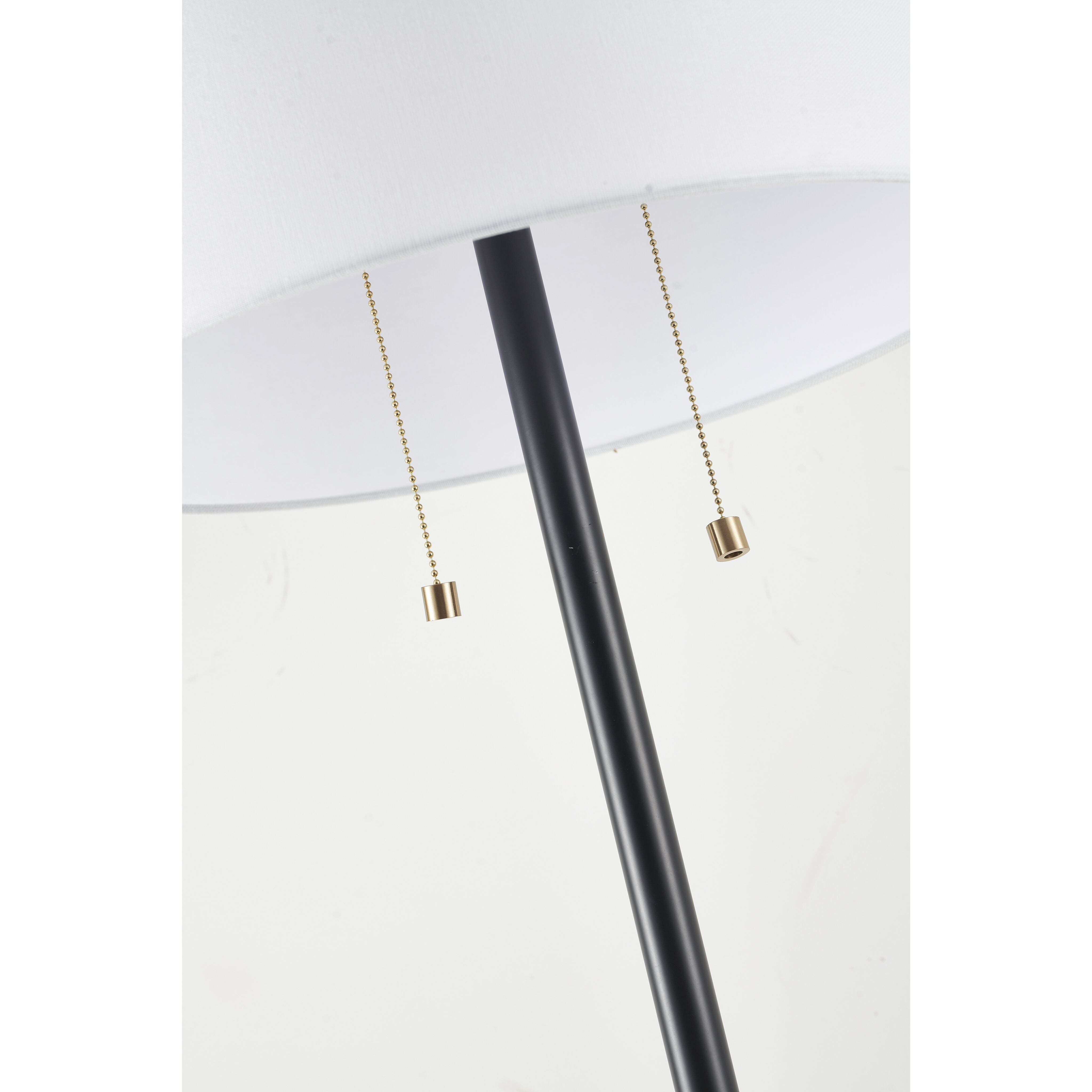 Canada 60.5 inch 100.00 watt Antique Brass and Black Floor Lamp Portable Light